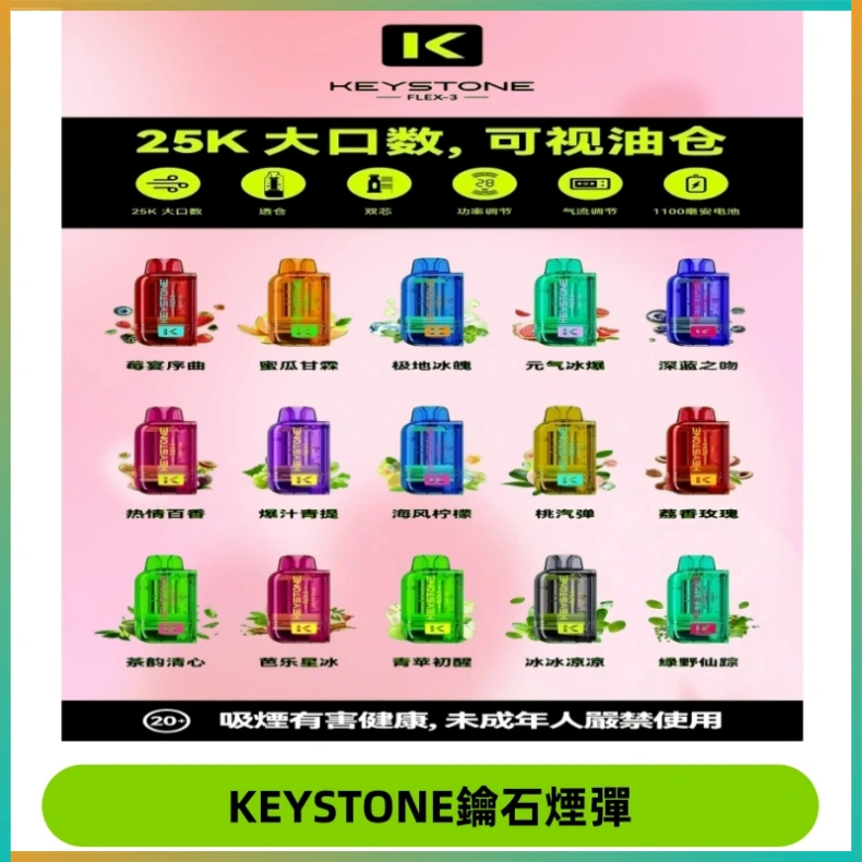 KEYSTONE鑰石煙彈 KEYSTONE FLEX-3 鑰石大容量25000口專彈專機套裝